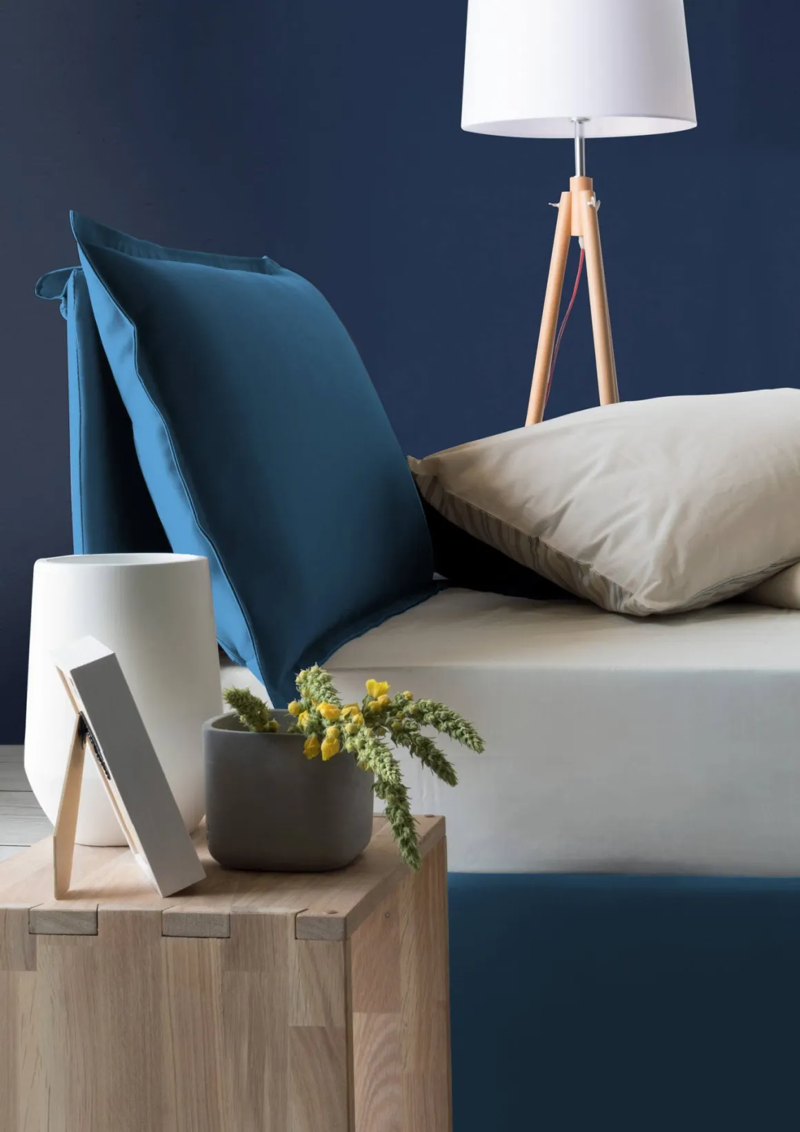 Letti Singoli|Letti Contenitore > Dmora Letto singolo contenitore 95x205cm imbottito - Argentino Blu