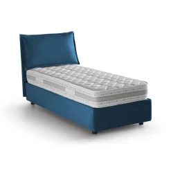 Letto singolo contenitore blu 95x205cm in legno - Armaduk