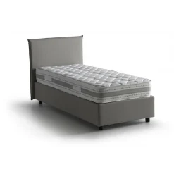 Letto singolo contenitore grigio 105x205cm materasso incluso - Arminius