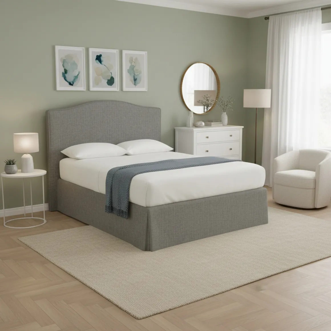 Letto Singolo Grigio Cenere Sfoderabile Contenitore, Dimensione Materasso 90x190 cm - Orvieto