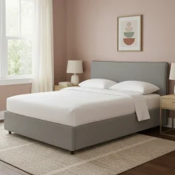 Letti Contenitore|Letti Singoli > Dmora Letto Singolo Sfoderabile Contenitore, Dimensione Materasso 90x200 cm - Cerzeto Grigio Cenere