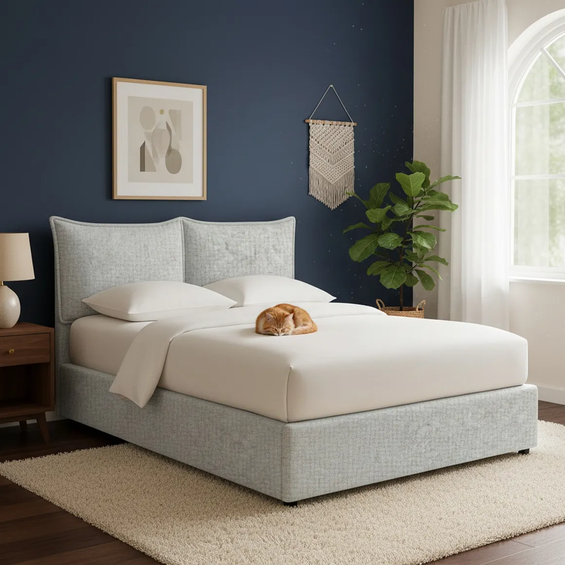 Letto Singolo Grigio Chiaro Sfoderabile Contenitore, Dimensione Materasso 90x190 cm - Rosora