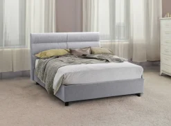 Letti Contenitore|Letti Singoli > Dmora Letto Singolo Materasso Incluso Sfoderabile, Contenitore Made in Italy - Adalpina Grigio