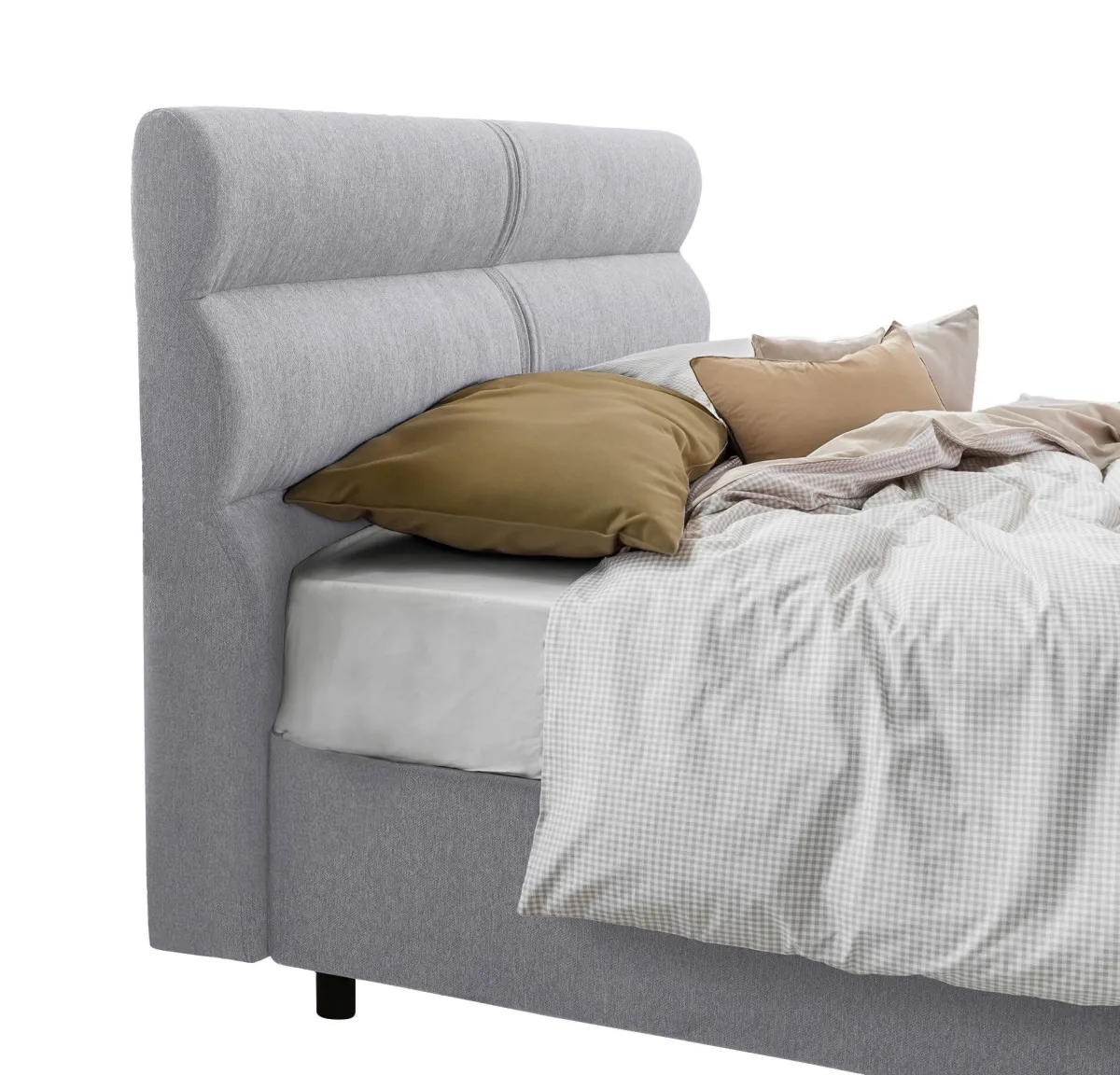 Letti Contenitore|Letti Singoli > Dmora Letto Singolo Materasso Incluso Sfoderabile, Contenitore Made in Italy - Adalpina Grigio