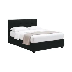 Letti Contenitore|Letti Singoli > Dmora Letto Singolo Sfoderabile Contenitore, Dimensione Materasso 90x190 cm - Fiumalbo Grigio Scuro