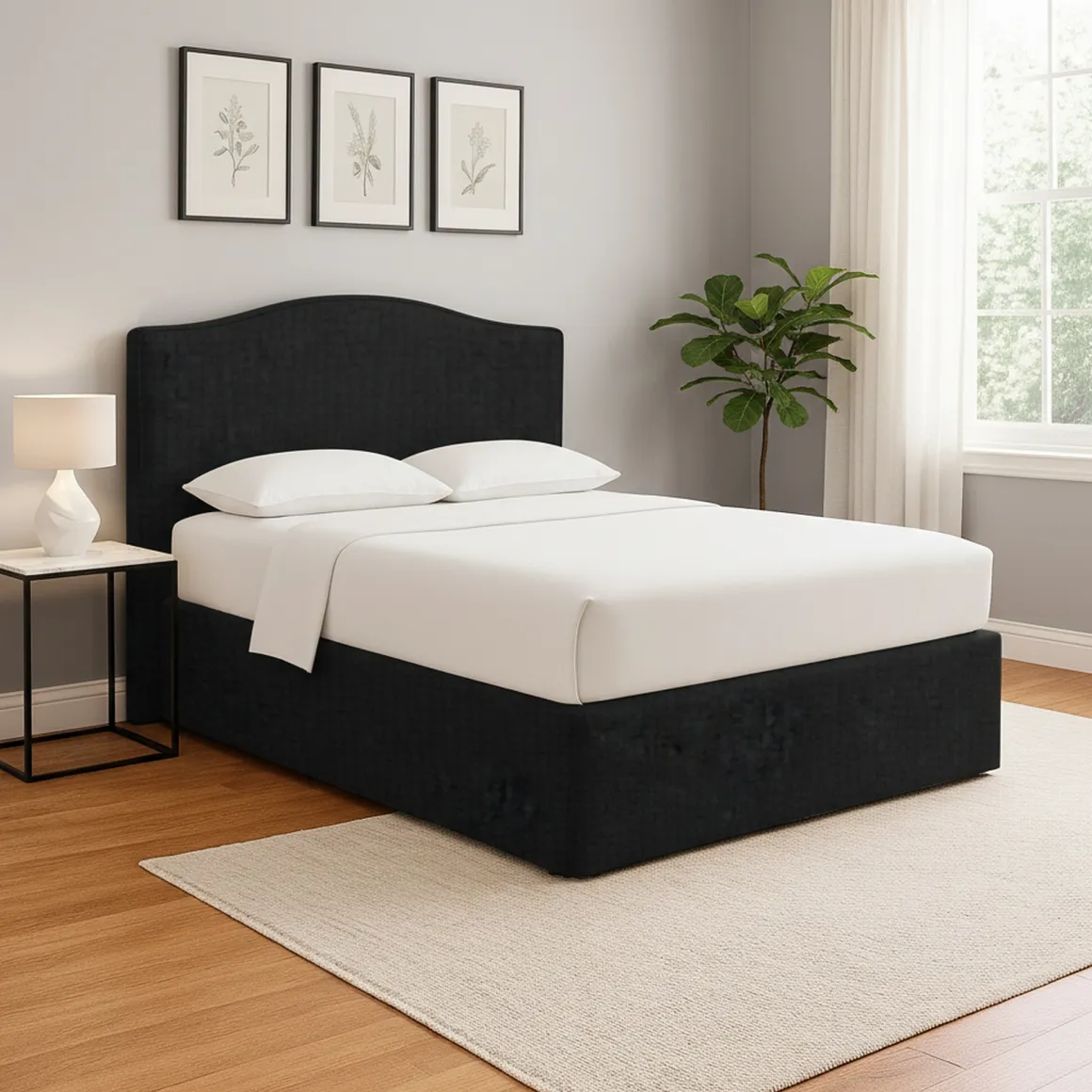 Letto Singolo Grigio Scuro Sfoderabile Contenitore, Dimensione Materasso 90x190 cm - Orvieto