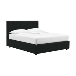Letti Contenitore|Letti Singoli > Dmora Letto Singolo Sfoderabile Contenitore, Dimensione Materasso 90x190 cm - Ripi Grigio Scuro
