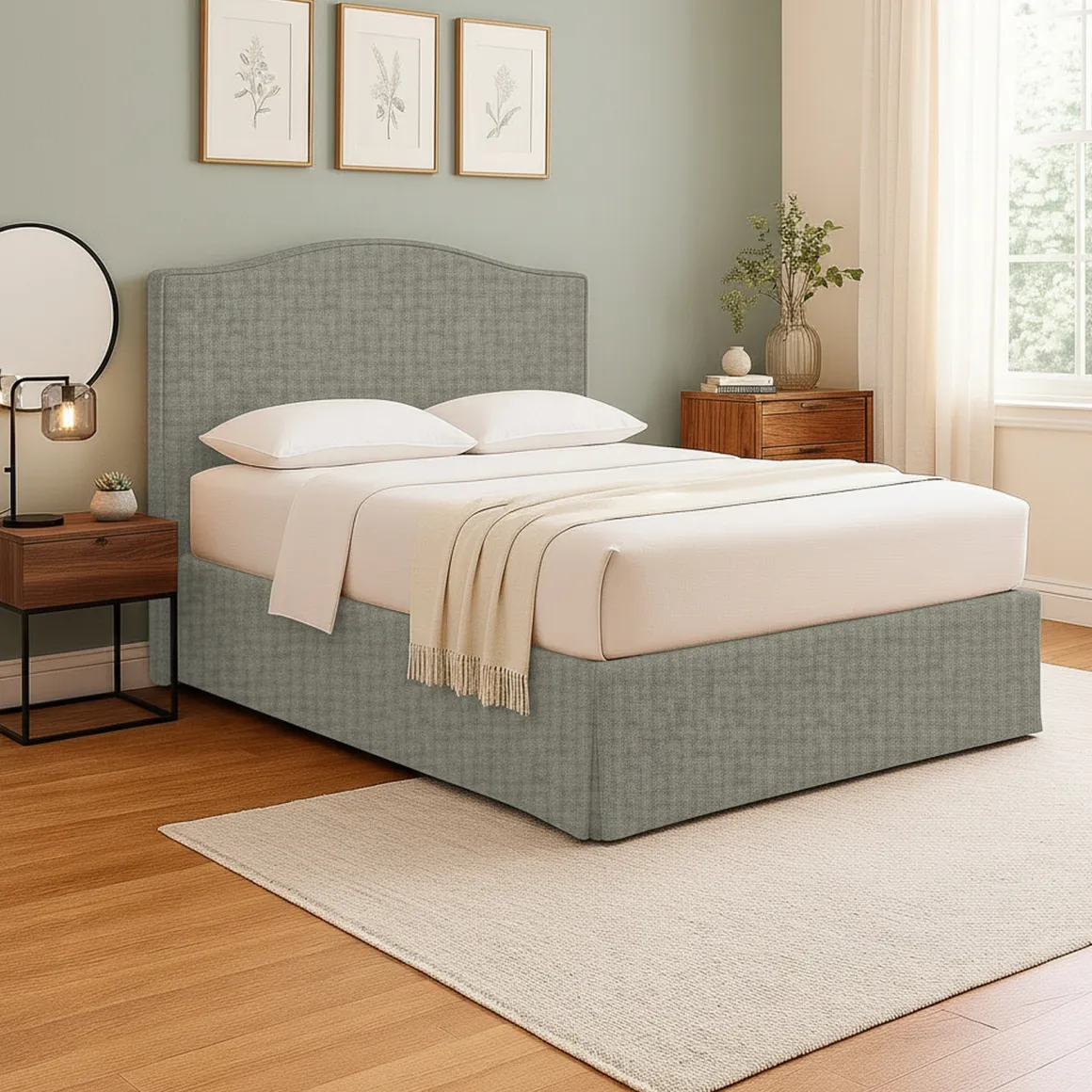 Letto Singolo Grigio Sfoderabile Contenitore, Dimensione Materasso 90x190 cm - Orvieto