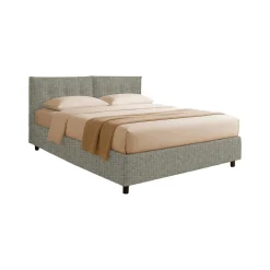 Letti Contenitore|Letti Singoli > Dmora Letto Singolo Grigio Sfoderabile Contenitore, Dimensione Materasso 90x200 cm - Oncino Grigio Sabbia