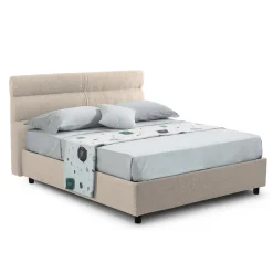 Letti Contenitore|Letti Singoli > Dmora Letto Singolo Sfoderabile Contenitore, Dimensione Materasso 80x200 cm Made in Italy - Bruino Grigio Tortora