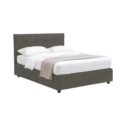 Letti Contenitore|Letti Singoli > Dmora Letto Singolo Grigio Tortora Sfoderabile Contenitore, Dimensione Materasso 90x190 cm - Orvieto Grigio Antracite