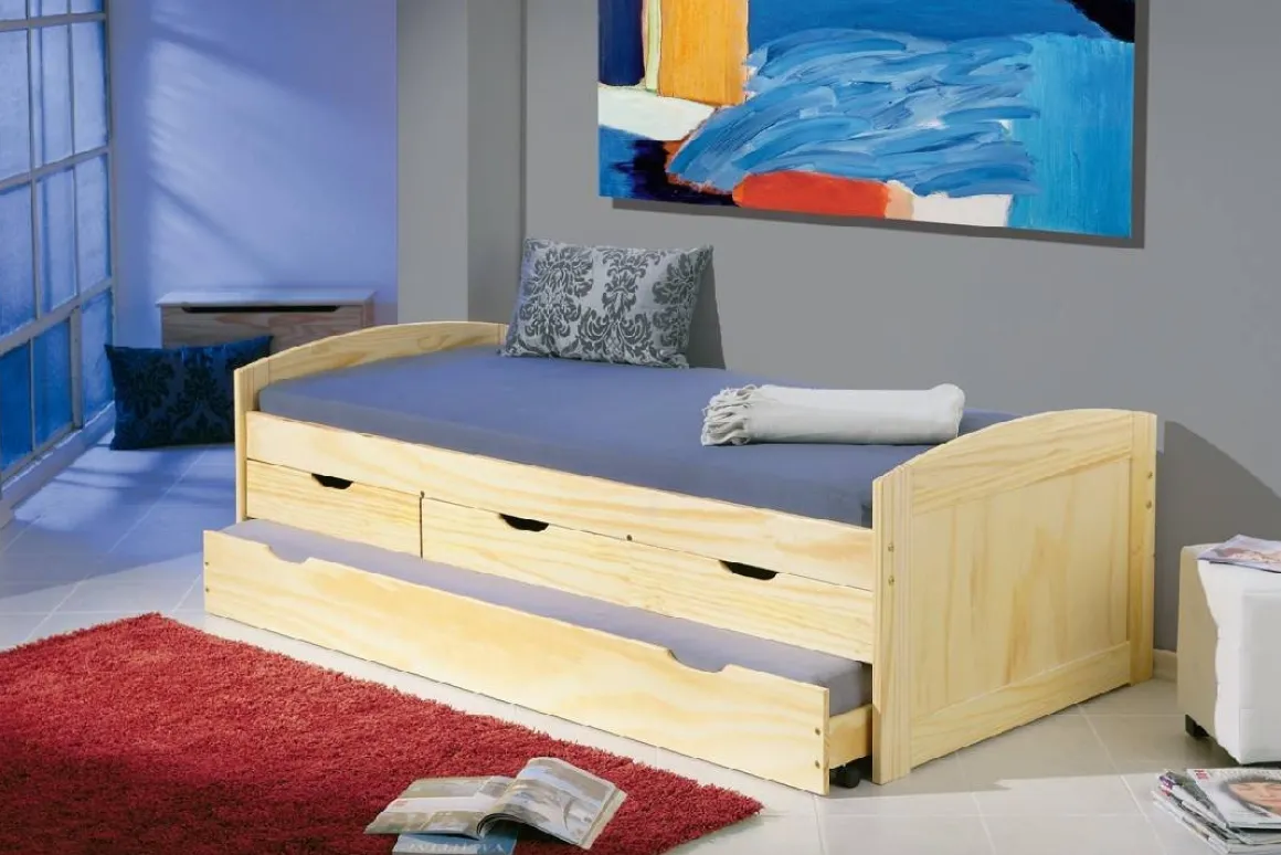 Letto Singolo Marrone Rovere Contenitore Dimensione Materasso 90x200 cm, Singolo - Tavullia