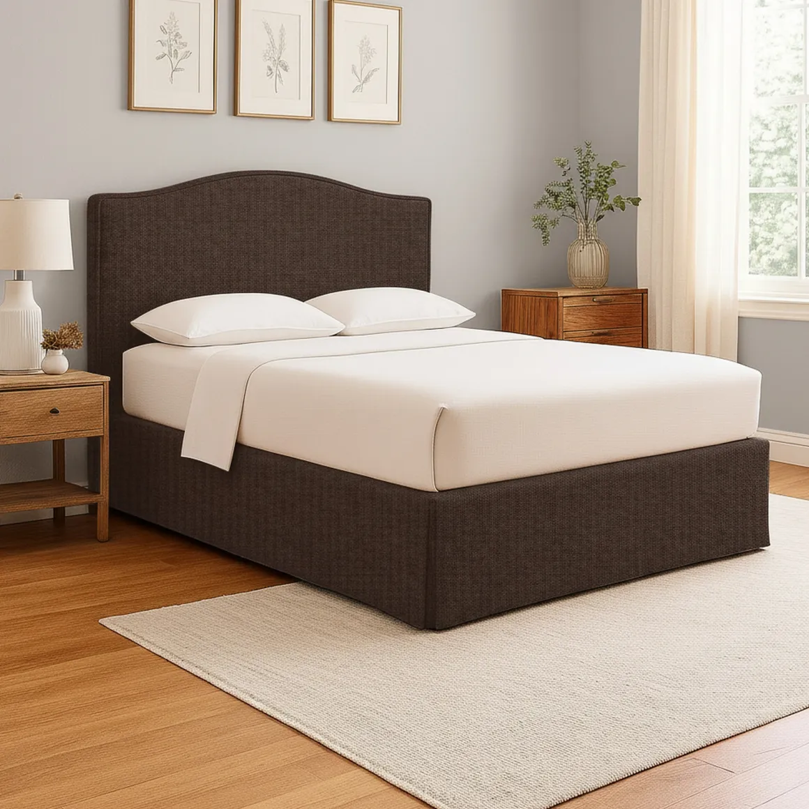 Letti Contenitore|Letti Singoli > Dmora Letto Singolo Sfoderabile Contenitore, Dimensione Materasso 90x190 cm - Quisquina Marrone