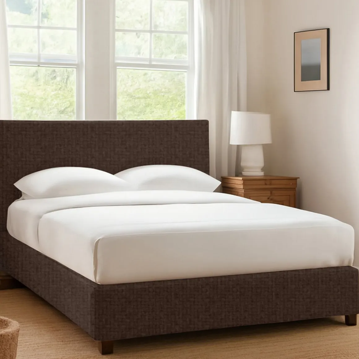 Letto Singolo Marrone Sfoderabile Contenitore, Dimensione Materasso 90x190 cm - Racines