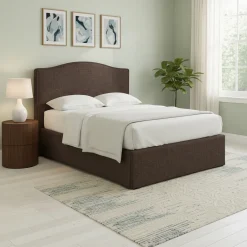 Letti Contenitore|Letti Singoli > Dmora Letto Singolo Sfoderabile Contenitore, Dimensione Materasso 90x200 cm - Iudica Marrone