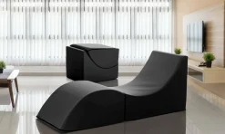 Letti Pieghevoli|Camera Da Letto > Dmora Letto singolo pieghevole design 130x50cm - Arbil Nero