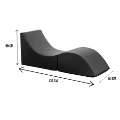 Letti Pieghevoli|Camera Da Letto > Dmora Letto singolo pieghevole design 130x50cm - Arbil Nero