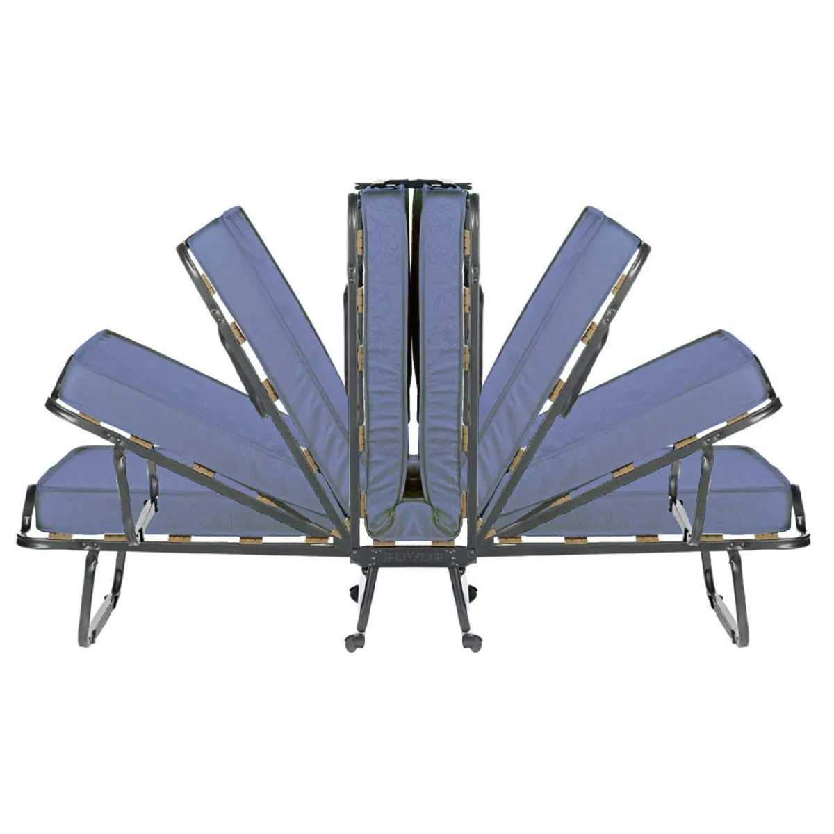 Letti Pieghevoli|Camera Da Letto > Dmora Letto singolo pieghevole sfoderabile 200x80cm - Ascea Blu