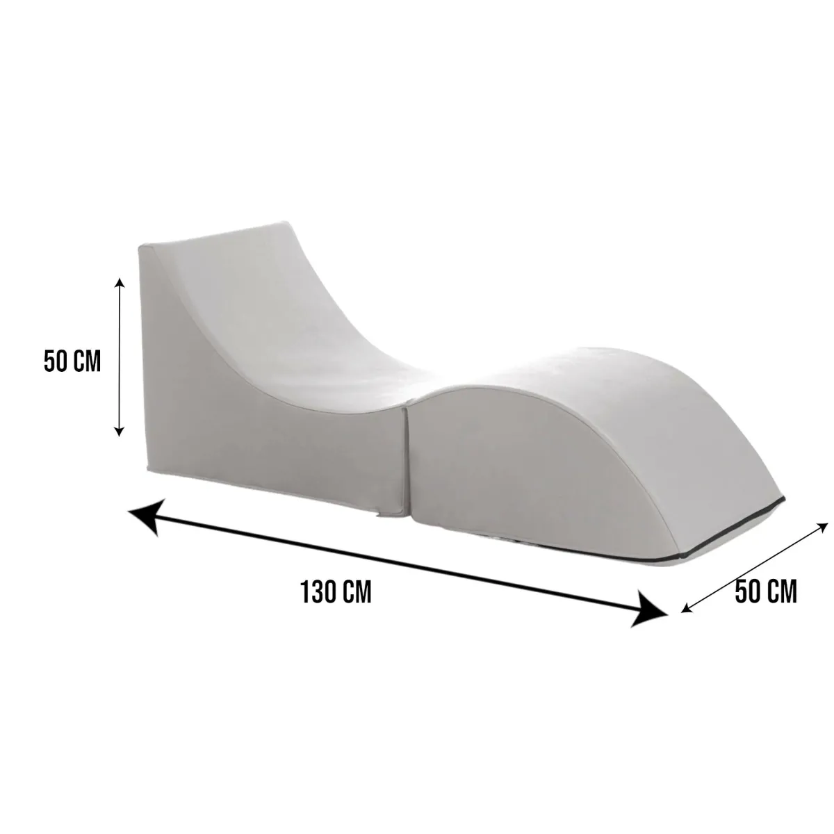 Letti Pieghevoli|Camera Da Letto > Dmora Letto singolo pieghevole 130x50cm - Arbil Bianco