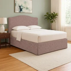 Letti Contenitore|Letti Singoli > Dmora Letto Singolo Sfoderabile Contenitore, Dimensione Materasso 90x200 cm - Iudica Rosa Antico