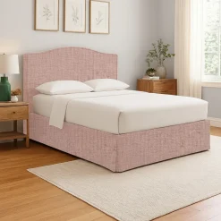 Letti Contenitore|Letti Singoli > Dmora Letto Singolo Sfoderabile Contenitore, Dimensione Materasso 90x190 cm - Quisquina Rosa