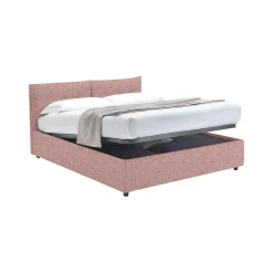 Letti Contenitore|Letti Singoli > Dmora Letto Singolo Sfoderabile Contenitore, Dimensione Materasso 90x190 cm - Supino Rosa