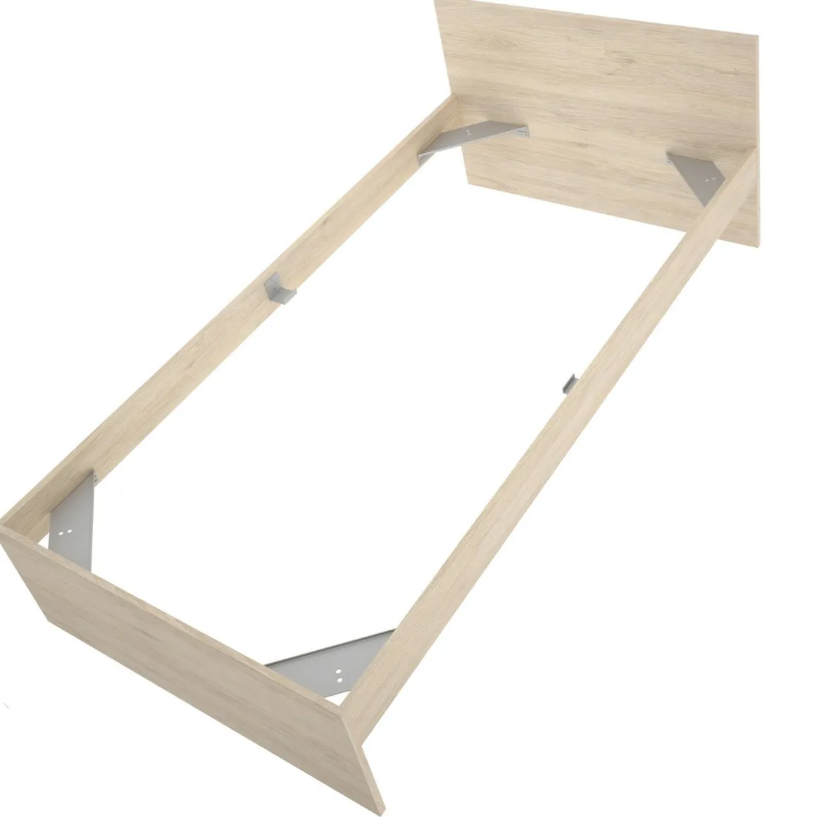 Letto singolo rovere 194x95cm adatto per materasso 90x190 cm - Haikui