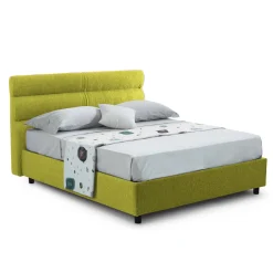 Letti Contenitore|Letti Singoli > Dmora Letto Singolo Materasso Incluso Sfoderabile, Contenitore Made in Italy - Adalpina Verde
