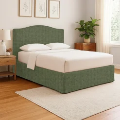 Letti Contenitore|Letti Singoli > Dmora Letto Singolo Sfoderabile Contenitore, Dimensione Materasso 90x200 cm - Iudica Verde