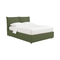 Letti Contenitore|Letti Singoli > Dmora Letto Singolo Sfoderabile Contenitore, Dimensione Materasso 90x200 cm - Maccagno Verde