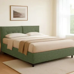 Letti Contenitore|Letti Singoli > Dmora Letto Singolo Sfoderabile Contenitore, Dimensione Materasso 90x200 cm - Oncino Verde