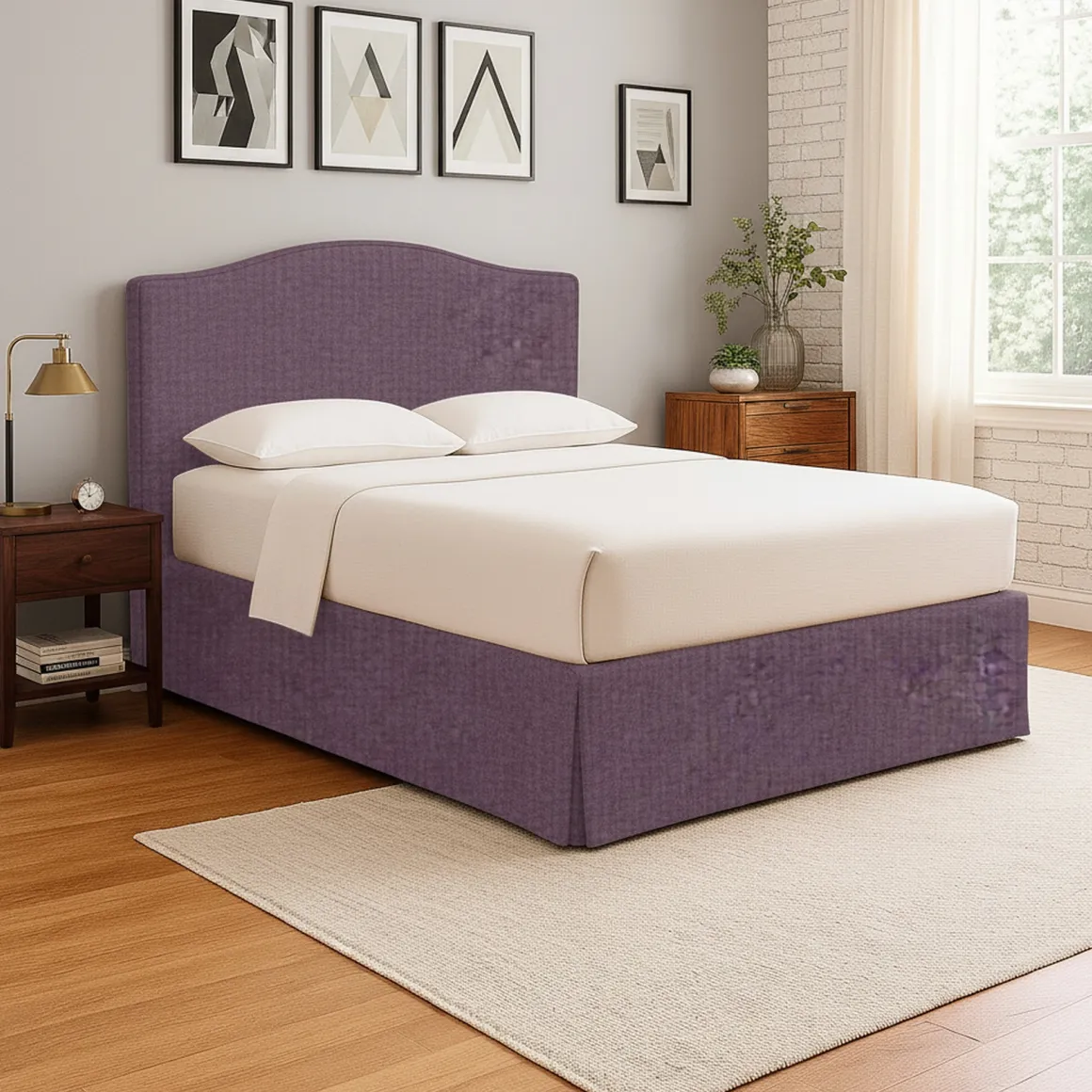Letto Singolo Viola Lilla Sfoderabile Contenitore, Dimensione Materasso 90x200 cm - Copparo