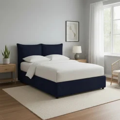 Letti Contenitore|Letti Singoli > Dmora Letto Singolo Sfoderabile Contenitore, Dimensione Materasso 90x190 cm - Sinio Viola Scuro