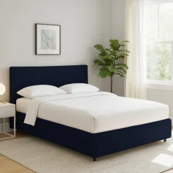 Letti Contenitore|Letti Singoli > Dmora Letto Singolo Sfoderabile Contenitore, Dimensione Materasso 90x200 cm - Cerzeto Viola Scuro