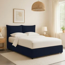 Letti Contenitore|Letti Singoli > Dmora Letto Singolo Sfoderabile Contenitore, Dimensione Materasso 90x200 cm - Maccagno Viola Scuro