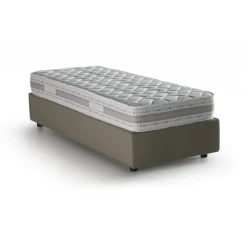 Letto una piazza con contenitore tortora 95x205 - Ermanna