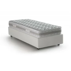 Letto una piazza contenitore bianco 95x215cm chic - Abruzzo