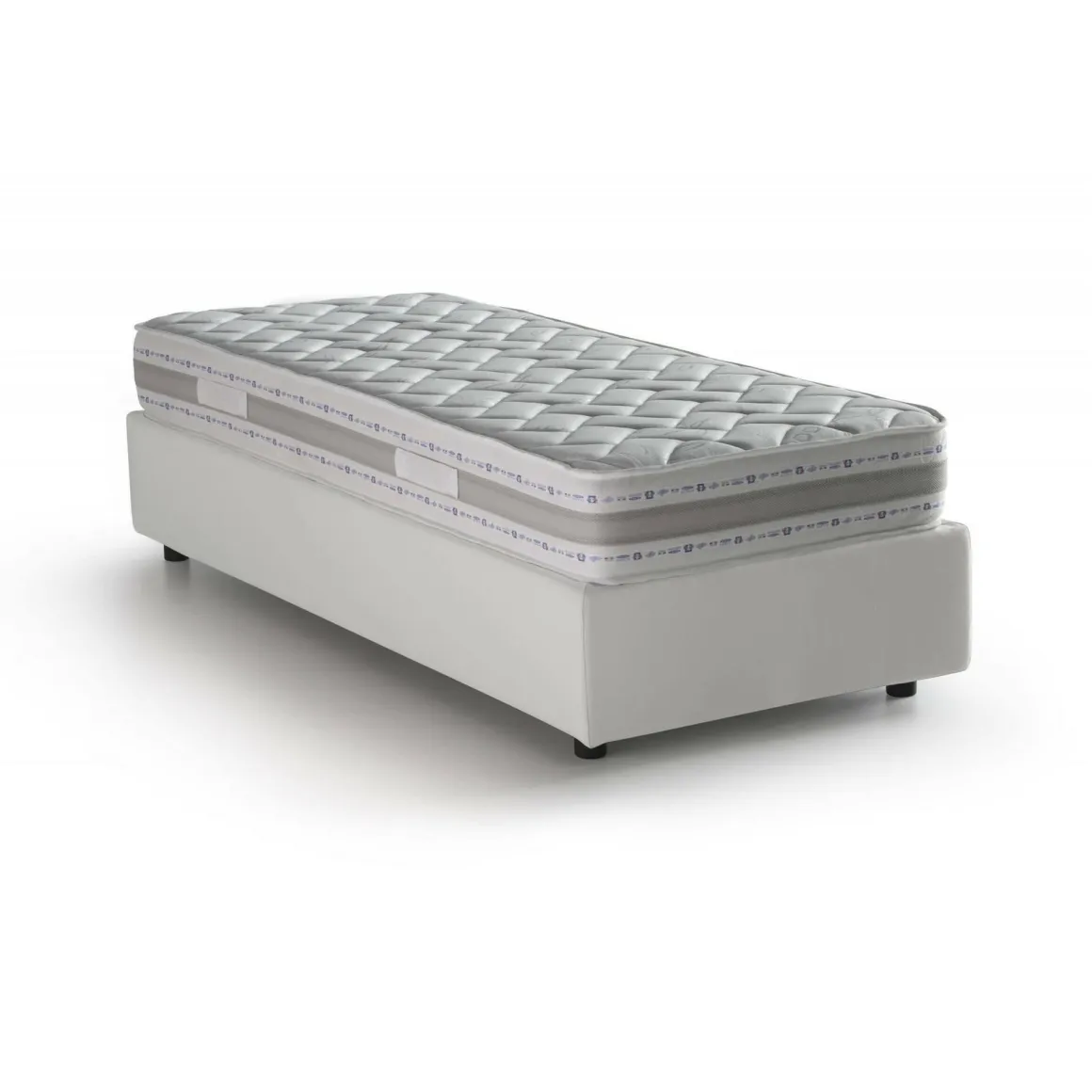 Letto una piazza contenitore bianco 95x215cm chic - Abruzzo