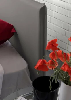 Letto una piazza contenitore grigio 105x215cm rete inclusa - Alder