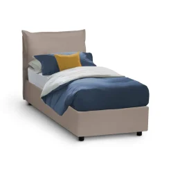 Letto una piazza contenitore tortora 105x215cm adatto per materasso 90x200 cm - Anitza