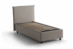 Letto una piazza contenitore tortora 105x215cm sfoderabile - Alder
