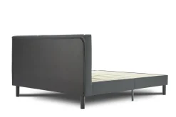 Letti Piazza E Mezza|Letti Piazza E Mezza > Dmora Letto una Piazza e Mezza 120x190 cm Imbottito Moderno con Rete a Doghe e Vano Testiera Salvaspazio 129x204x100h – Hemera Grigio
