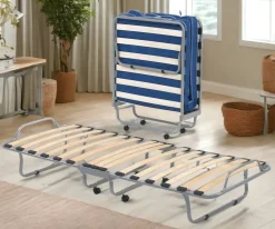 Letti Pieghevoli|Camera Da Letto > Dmora Letto una piazza pieghevole 80x32cm tortora - Akai Grigio Tortora