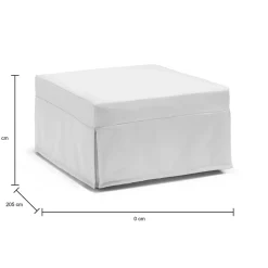 Letto una piazza pieghevole 80x80cm bianco - Abak