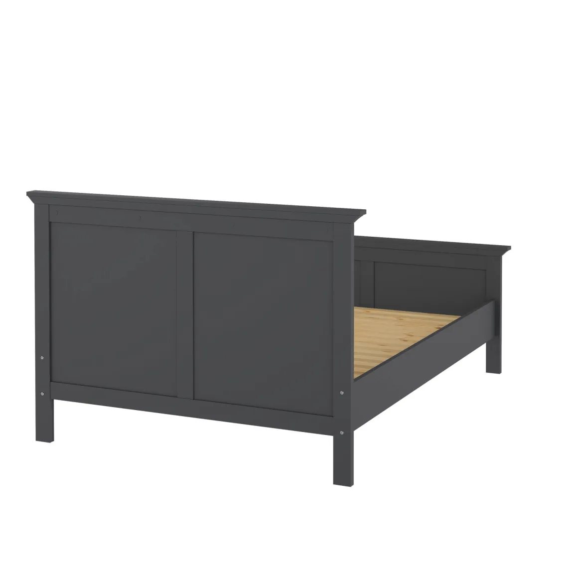 Letto un posto grigio 158x200cm rete inclusa - Arcevia