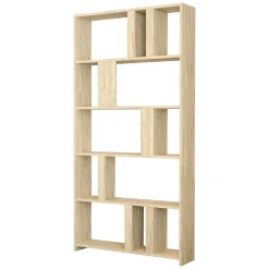 Libreria Beige Marmo 4 Ripiani Installazione Libera 90x20x180h cm, Struttura Verticale - Tribogna