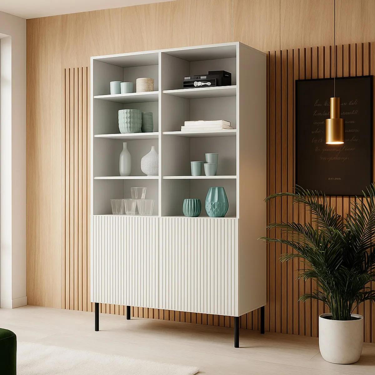 Librerie > Dmora Libreria bianca 100x176h cm - Ghilarza Bianco
