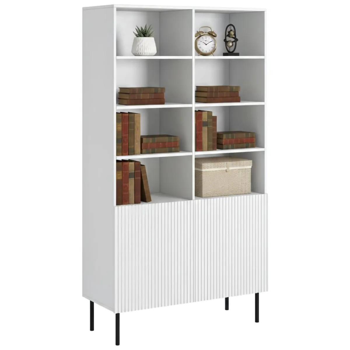 Librerie > Dmora Libreria bianca 100x176h cm - Ghilarza Bianco