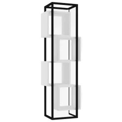 Librerie > Dmora Libreria Bianco Marrone Rovere 4 Ripiani Installazione Libera 64x24x150h cm, Sfumatura Colore Struttura Rovere - Equo Marrone, Bianco Rovere