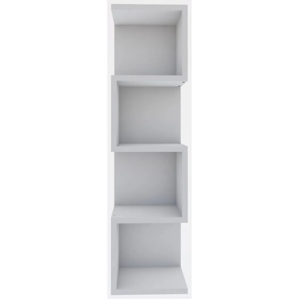 Libreria Bianco 3 Ripiani Installazione Libera 27x25x95h cm, Struttura Verticale - Cissone